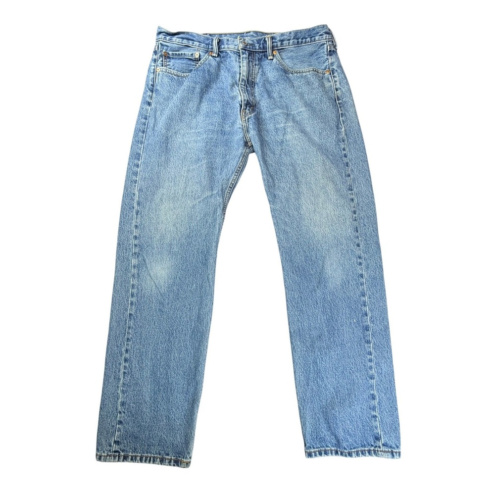 Levi's 505 Regular Fit Jeans Mens 38x32 Blue Medium Wash Straight Leg
